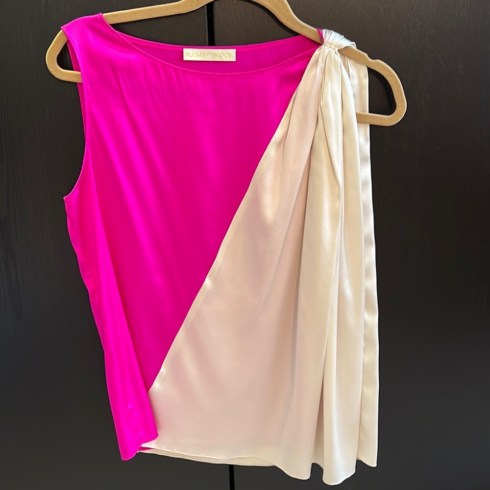 RAMY BROOK Two Tone Silk Top